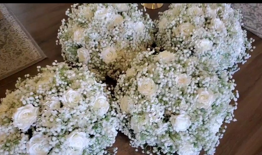 10pc Wedding Flower Ball Baby Breath With roses Flower Wedding Banquet Wedding