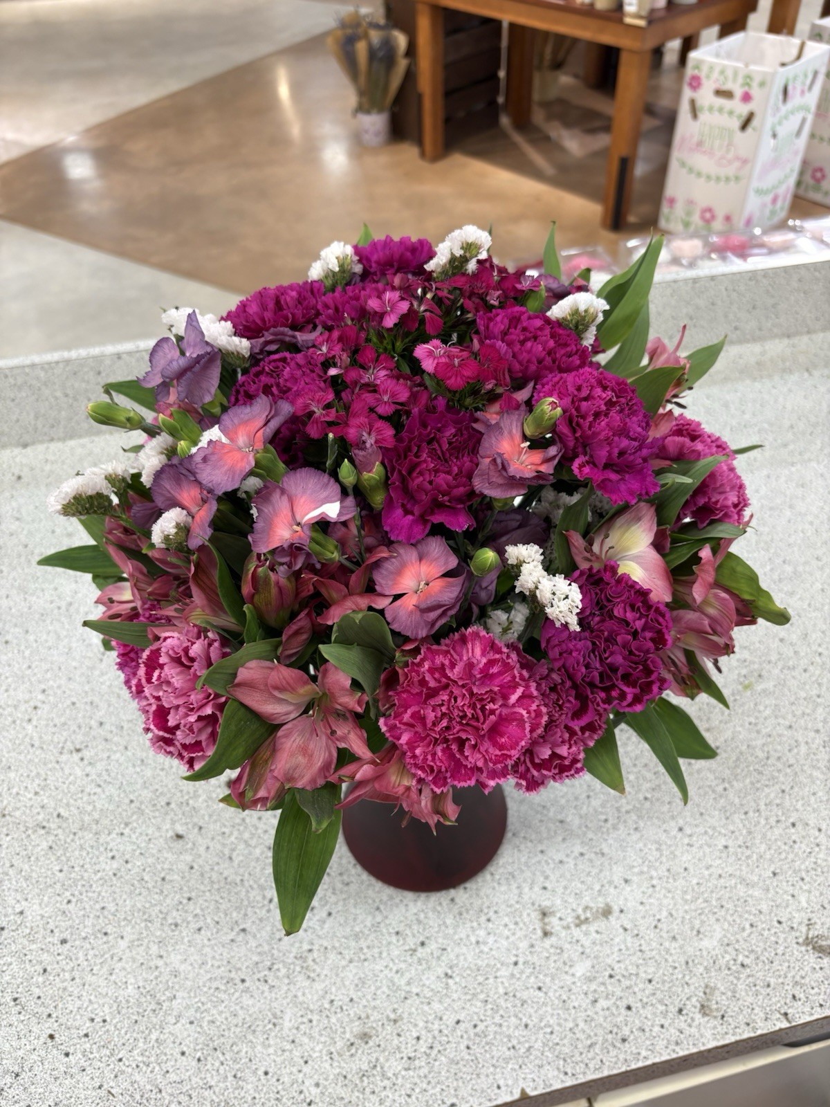 Custom Live Floral / Flower Arrangements In A Vase Various Colors and Sizes