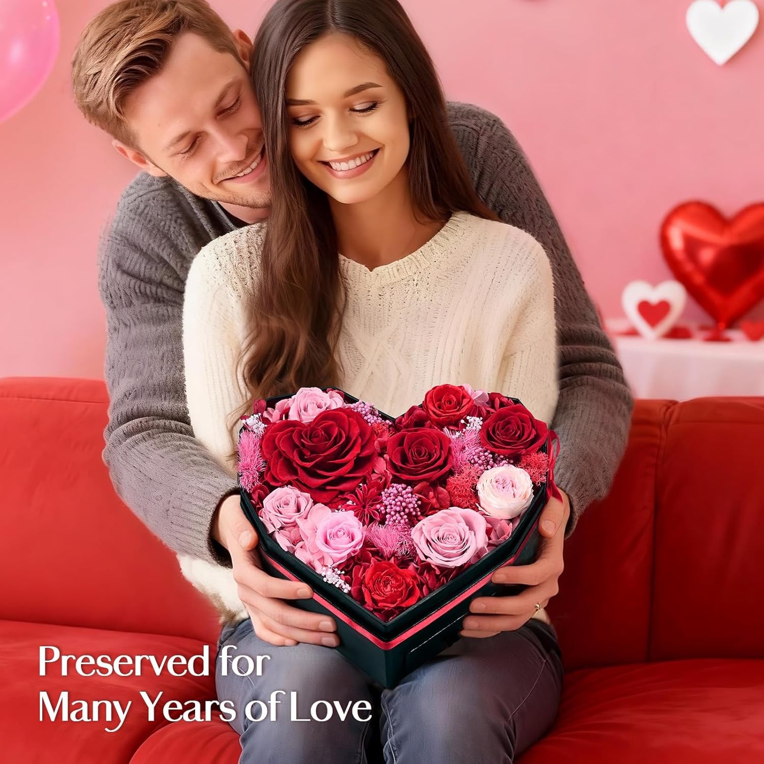 Forever Flowers for Delivery, Gifts for Her 10 Preserved Real Roses in a Box