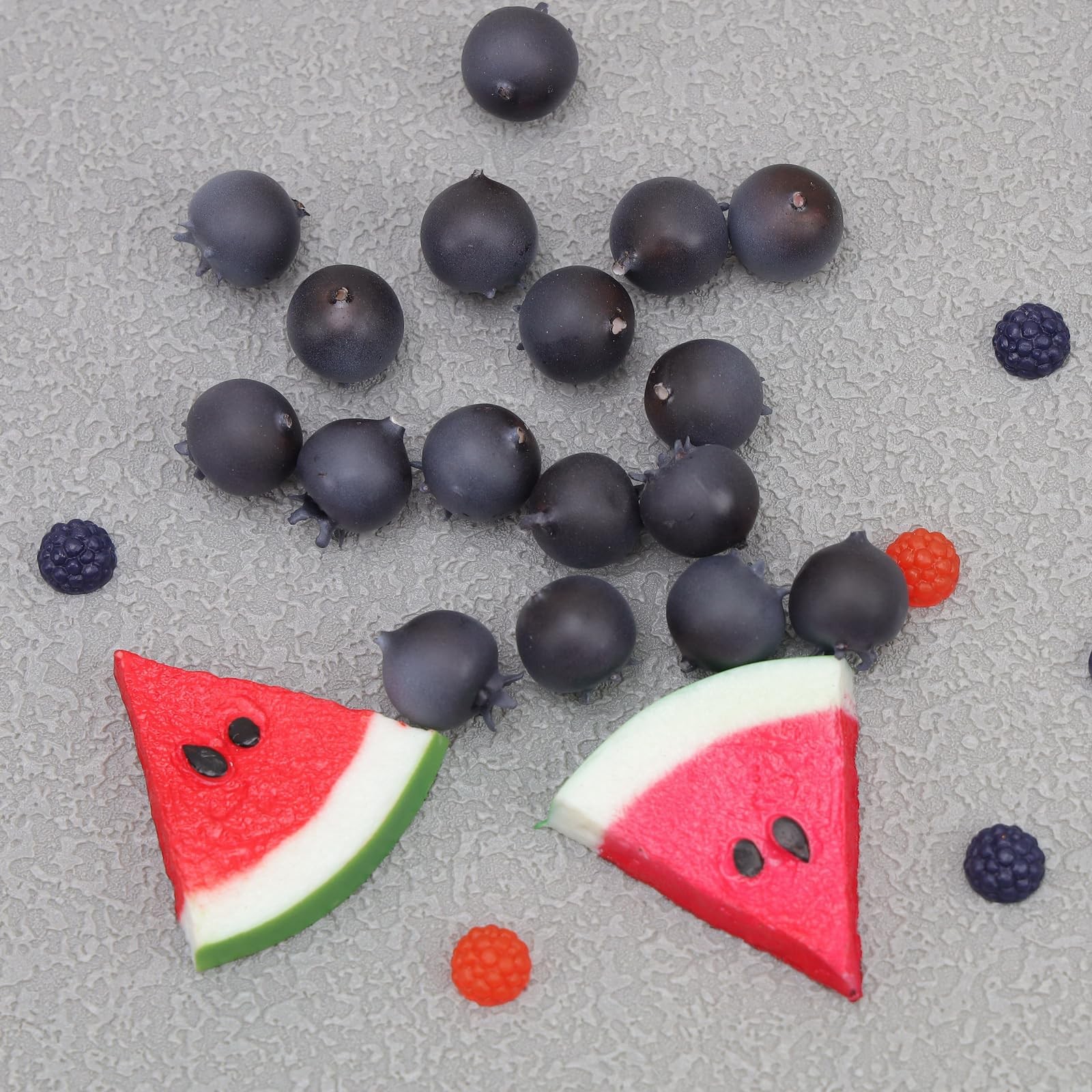 100 Pcs Artificial Blueberry Fake Blueberries for DIY Fruit Decor Craft