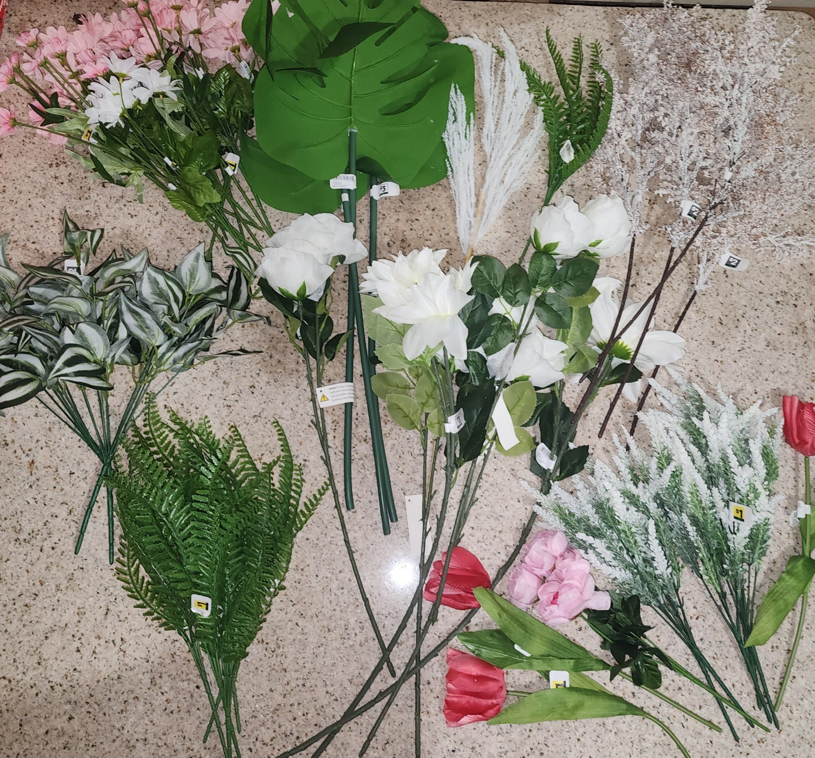 44 Piceses Lot Of Faux Flowers Brand New DG Lot