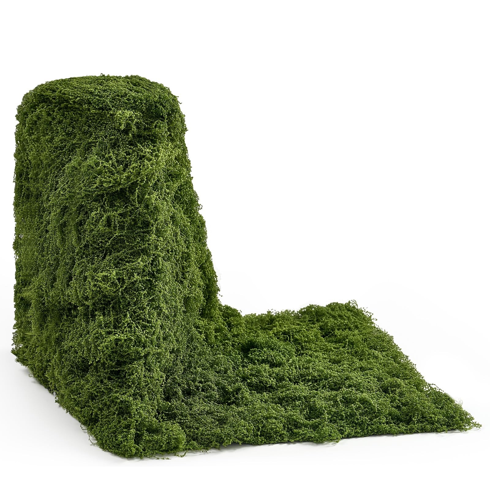Artificial Moss Mat 11.8 Inch x 8.85ft Faux Roll Runner Sheet Green Nylon