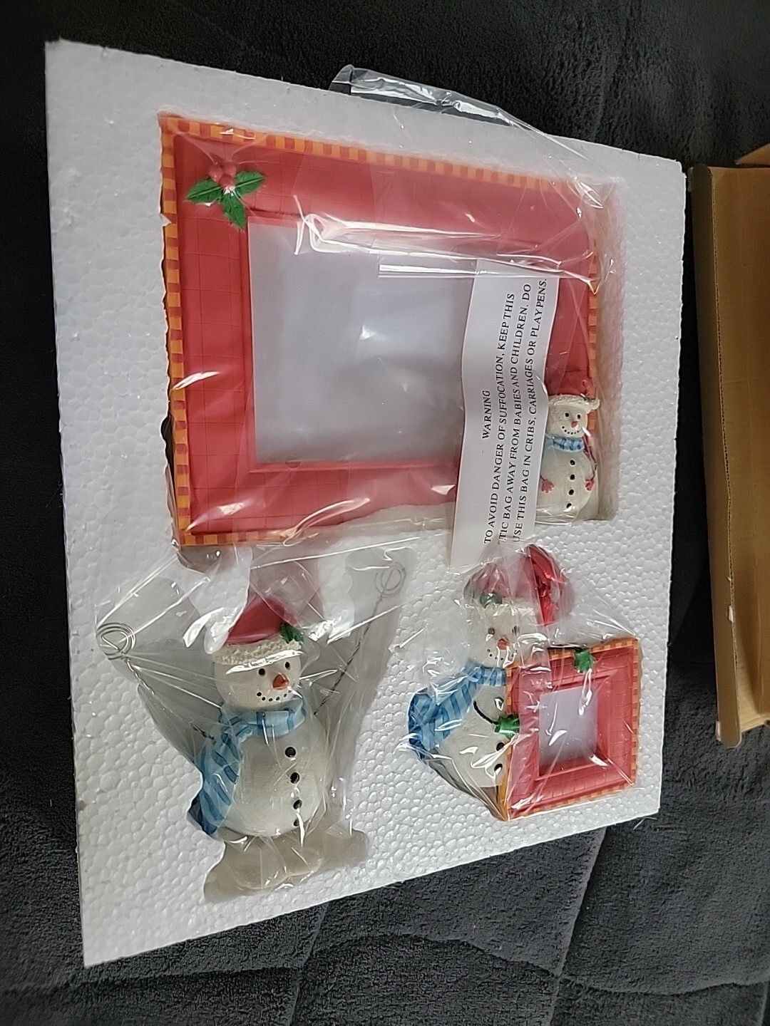 SALTON at HOME/SNOWMAN GIFT SET/PHOTO FRAME, CLIP FRAME, ORNAMENT~ Brand New