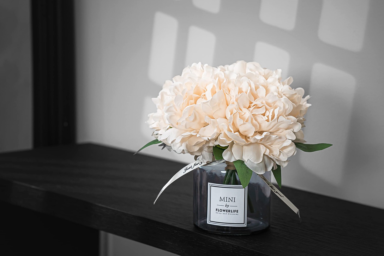 Artificial Flower and Glass vase, Isn Style Artificial Rust Ball Glass Bottle