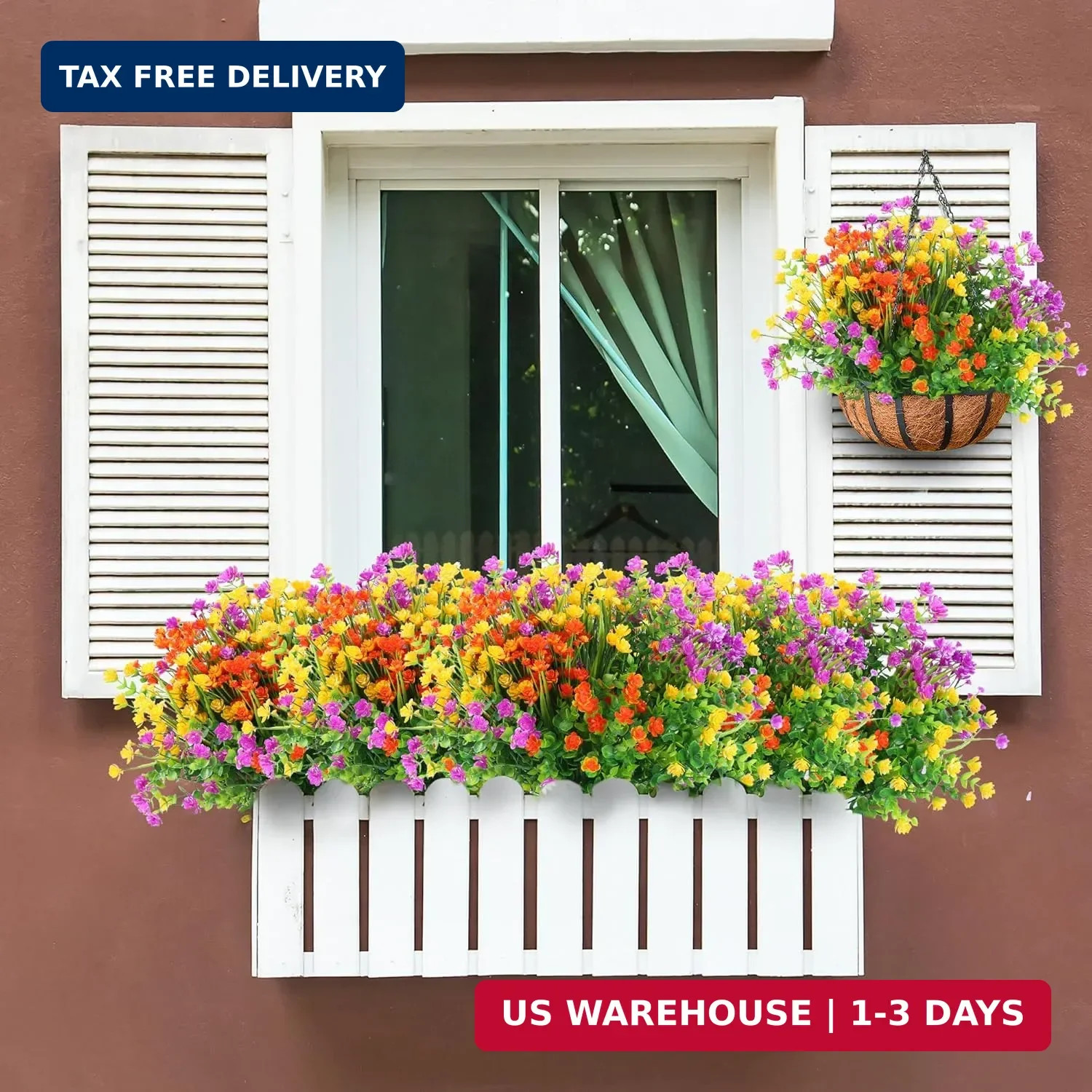 Sggvecsy Artificial Flowers for Outdoors 12 Bundles UV Resistant Boxwood Shrubs