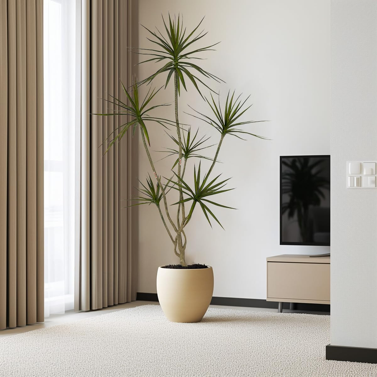 Artificial Dracaena Marginata,6Ft Tall Fake Plants Artificial Dracaena Marginata
