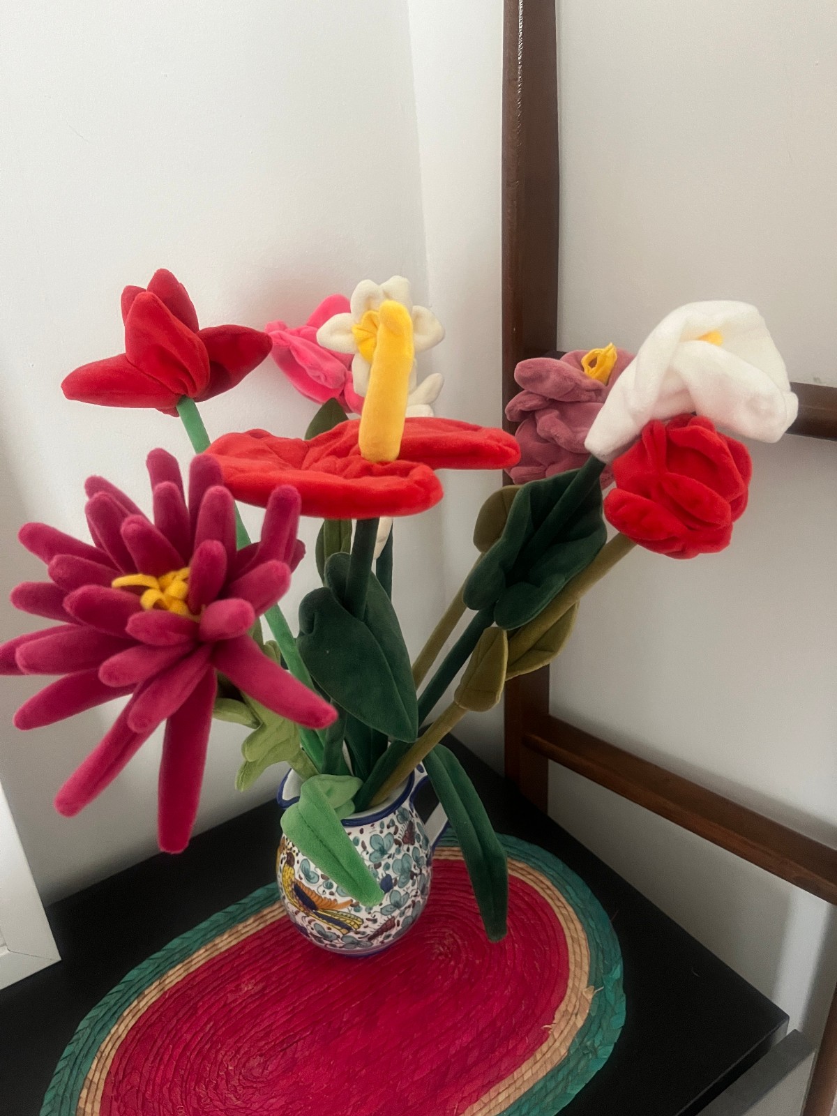 CJ Hendry Flower Market 8 fabric flowers New York City NEW