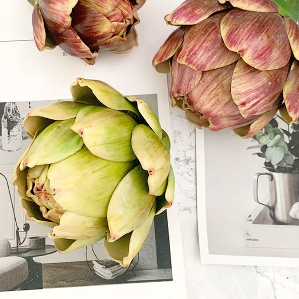 Artificial Artichokes 10 cm Long Sturdy Material for Lasting Home Decoration