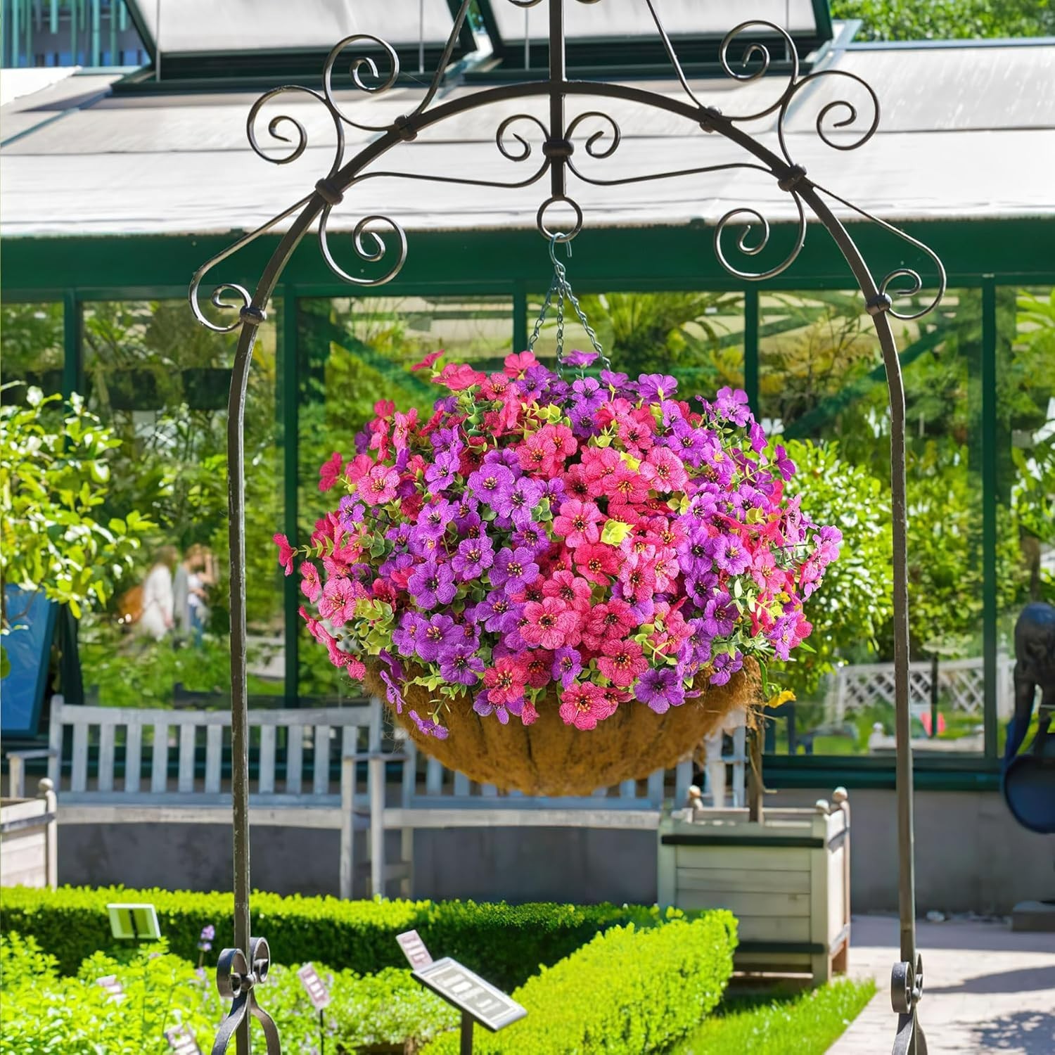 Durable Fuchsia Purple Artificial Flowers – 16 Bundles for Seasonal Decorating