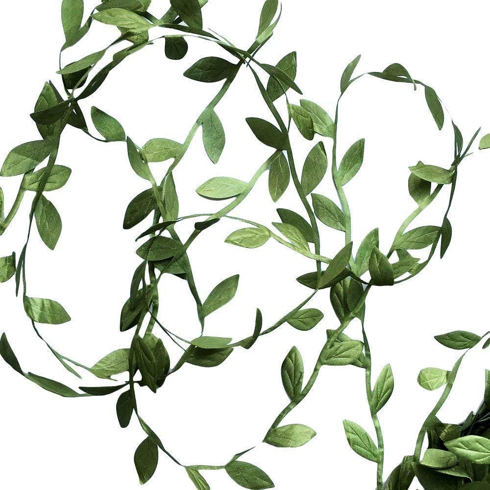 132 ft Large Leaf Trim Ribbon,Artificial Greenery Garland Vines for Baby Show…