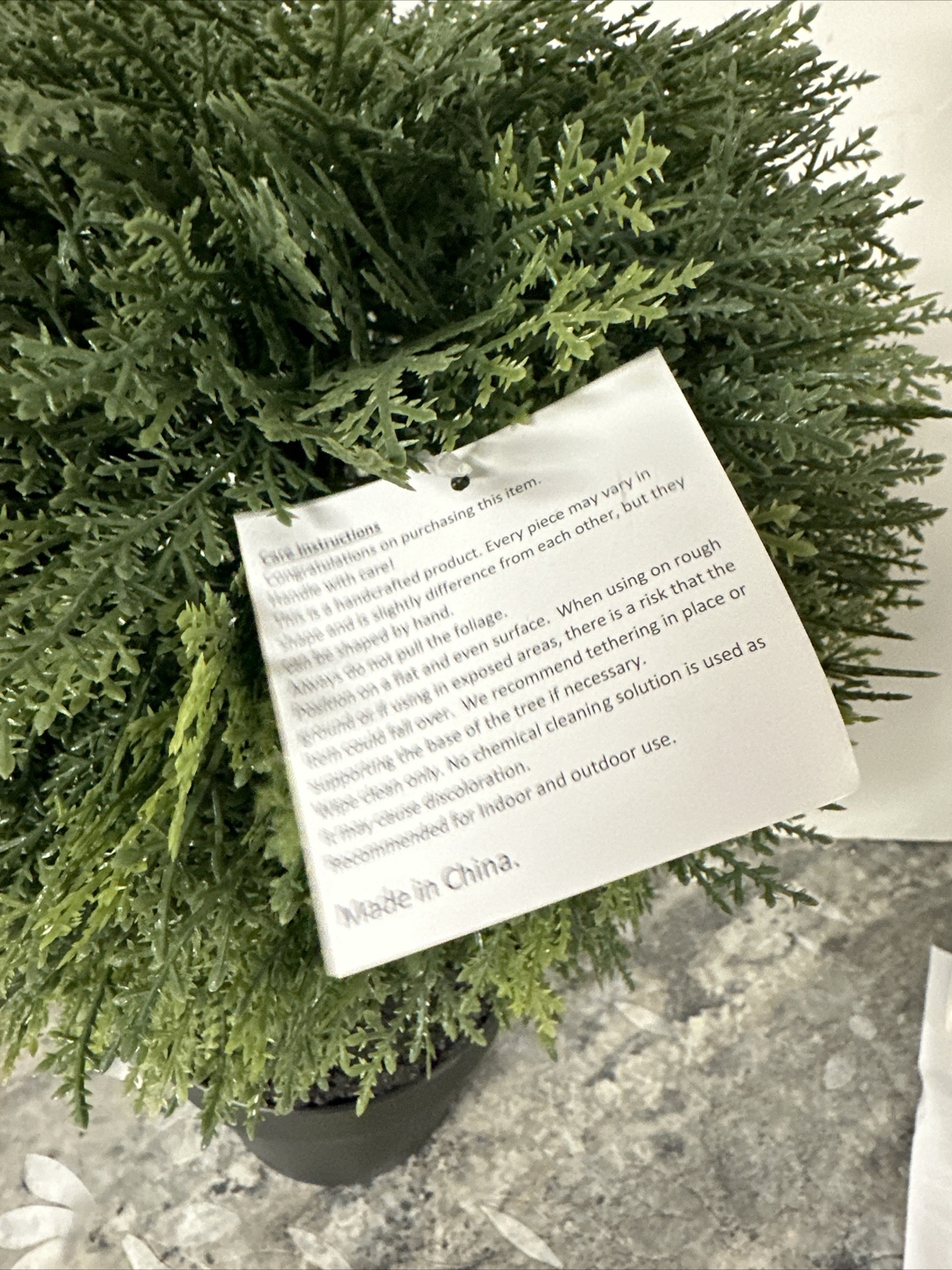 Garden Reflections 20″ Tall Faux Cypress Bush Tree 12” Round New Greenery
