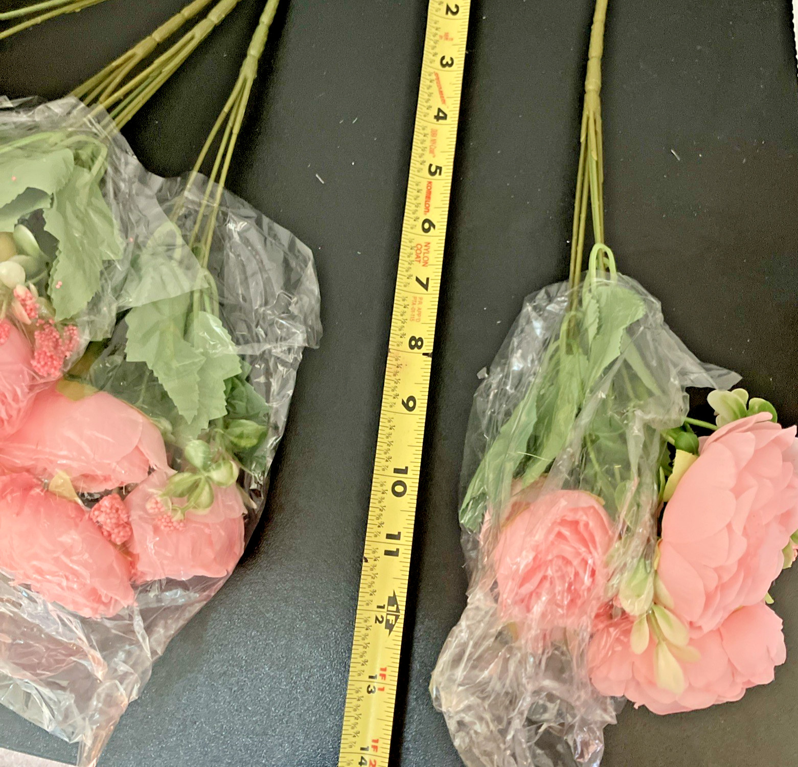 Uimsao Bulk Of 12 Light Pink artificial Silk Peony Flowers,Home Decor NIB spring