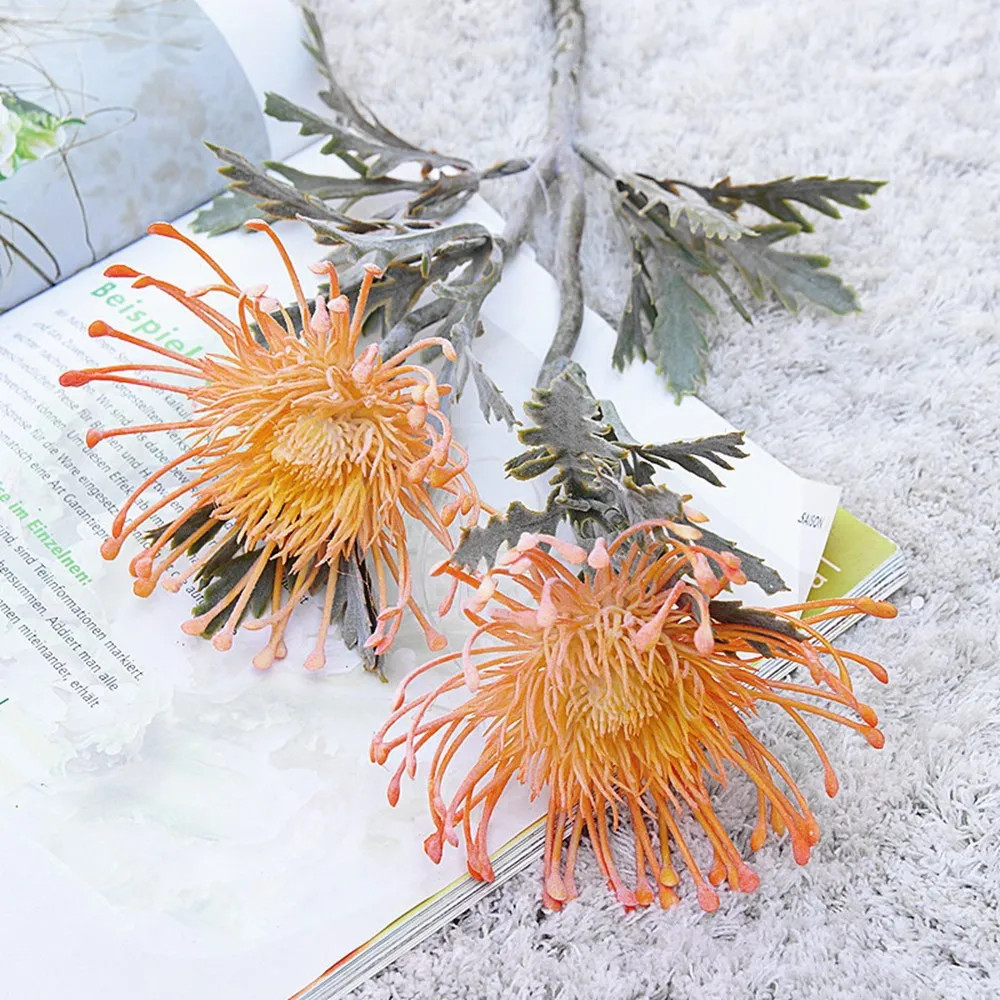 Festival Garland Fake Crab Claw 2 Fork Pincushion Artificial Flowers For Home
