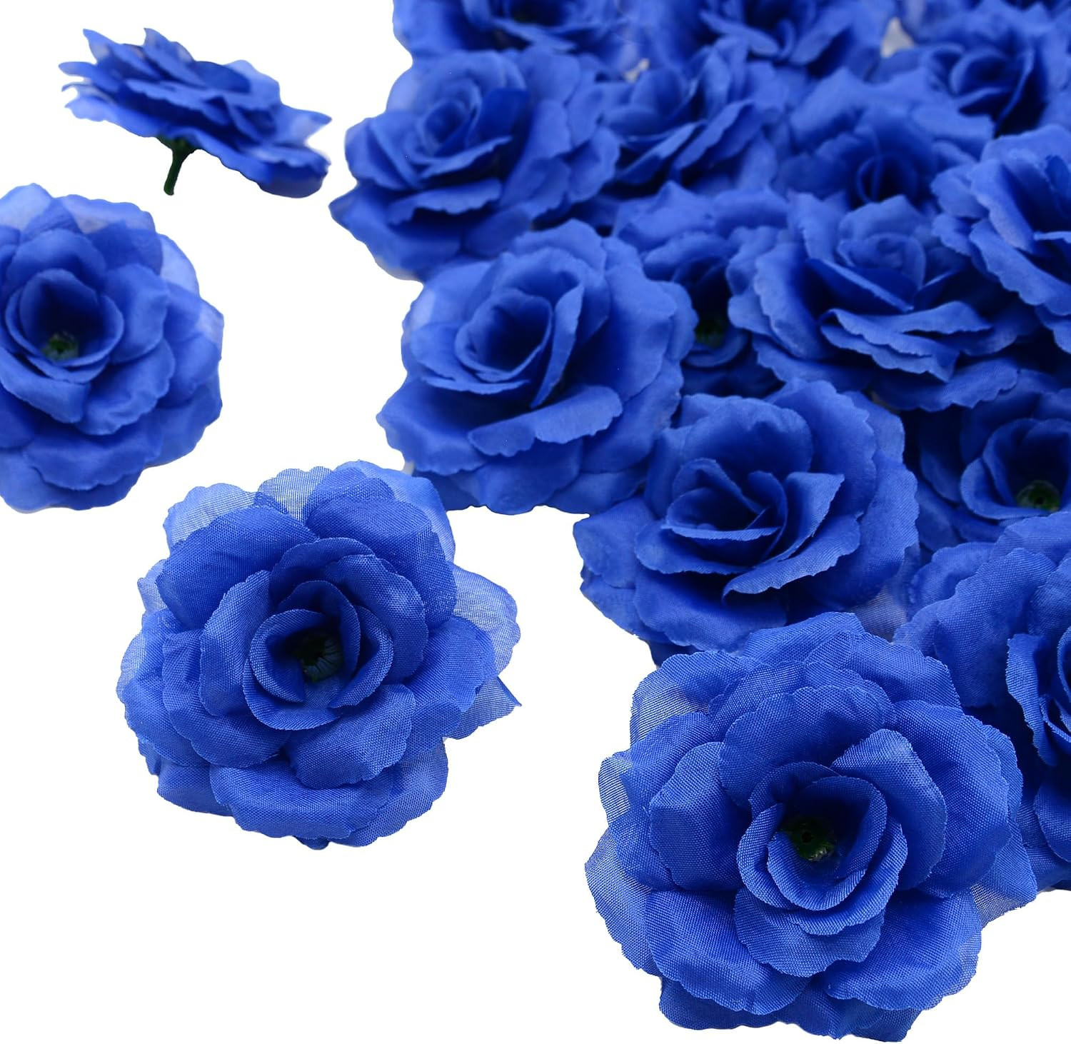 20 Pcs Rose Flower Head, Artificial Flowers Bulk for DIY Crafts, 3in Fake Rose S