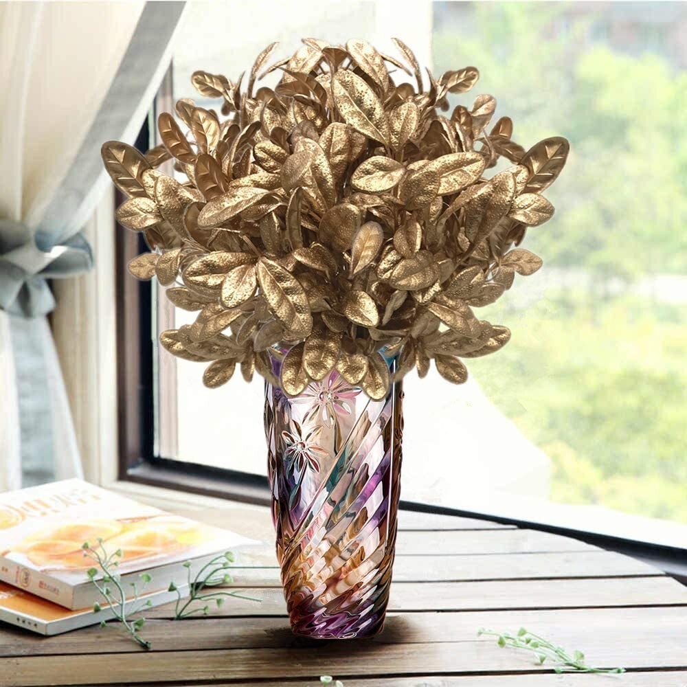 CATTREE Artificial Plants Filler Christmas Wedding Decor Decorations 4 pack Gold