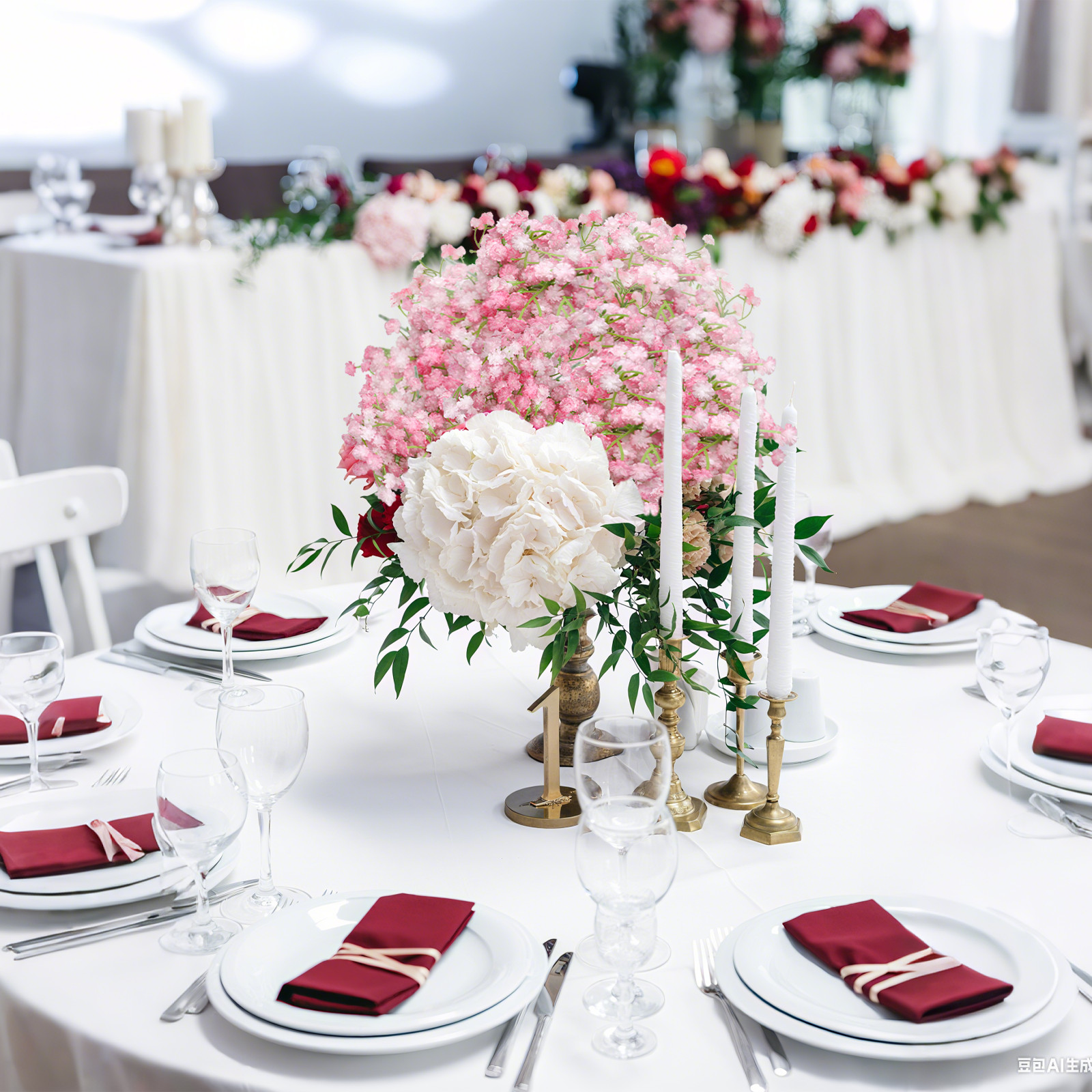 18Pcs Artificial Babys Breath Flowers Silk Gypsophila Wedding Bouquet Home Decor