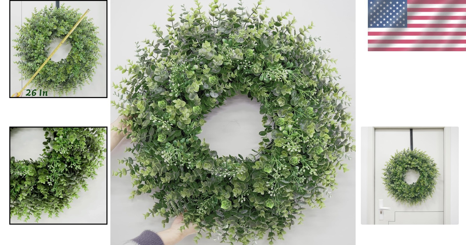 26-28” Greenery Boxwood Wreath – Stylish Indoor/Outdoor Decor for Any Occasion