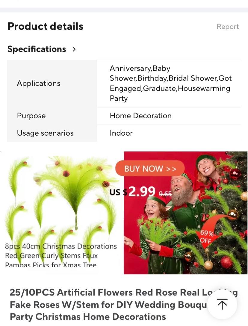 10/20Pcs Artificial Flowers Silk Red Roses Valentine’s Day Home Vase Garden Outd
