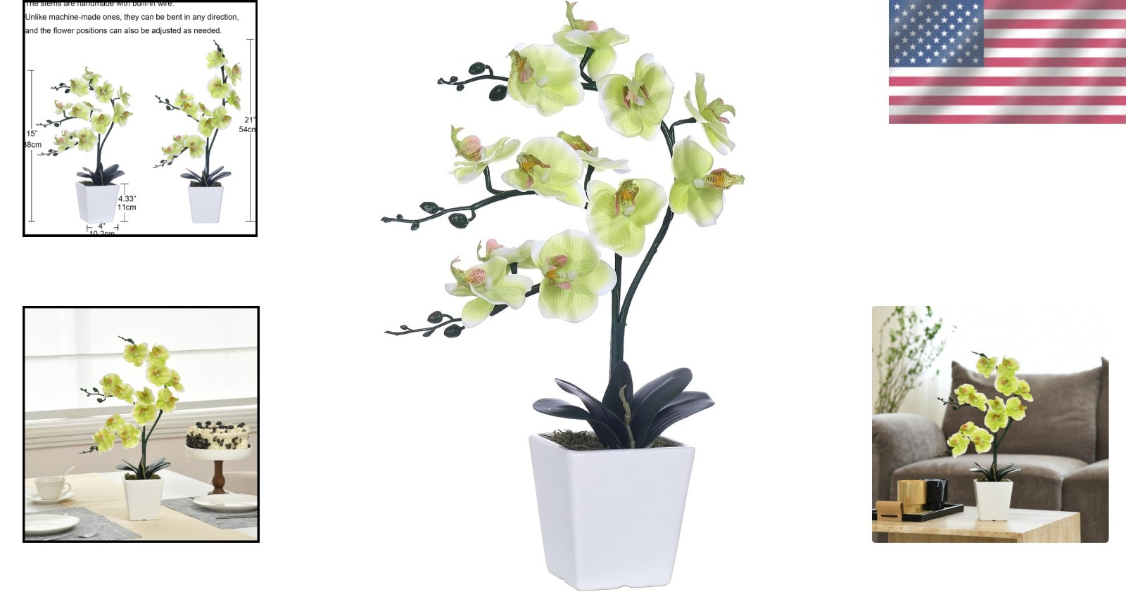 Gorgeous 15-Inch Silk Phalaenopsis Orchid Plant – Perfect Housewarming Gift