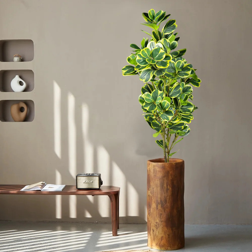 76cm/115cm Artificial Ficus Tree Fake Tropical Plants Plastic Rubber Branch