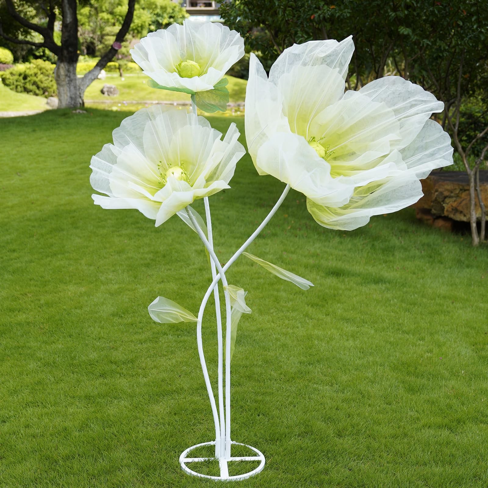 Giant Artificial Flower Decor with Stand,Oversized Freestanding Gradient Stat…