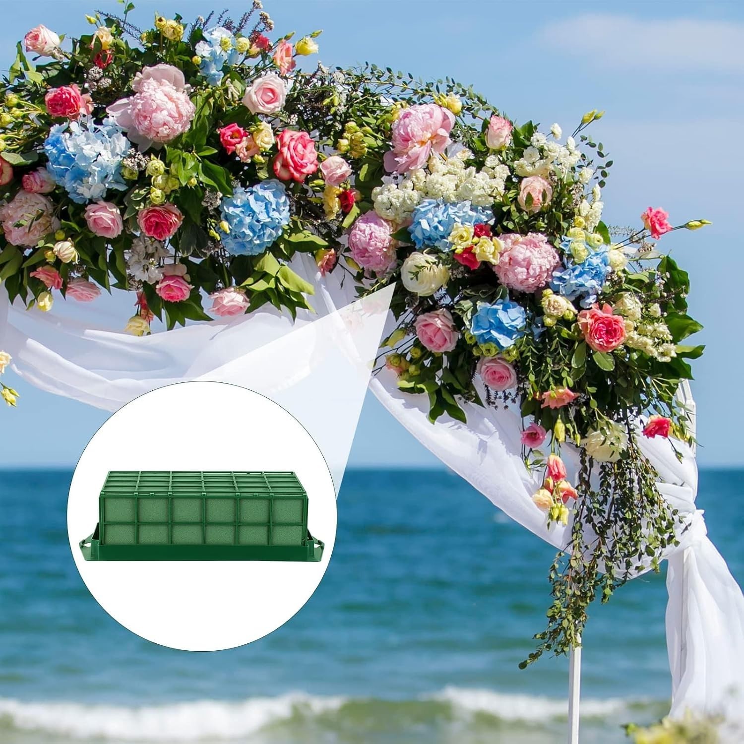 12 Pc Floral Foam Flower Cage Rectangular – Wet Foam Arrangement Supply