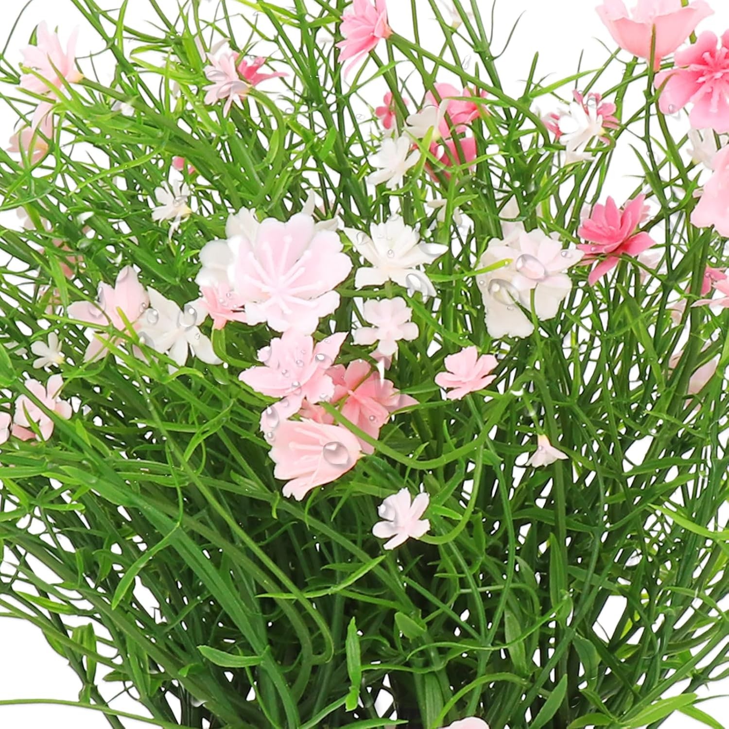 Artificial Babys Breath Potted Fake Plants with Flowers Faux Plants Indoor fo…