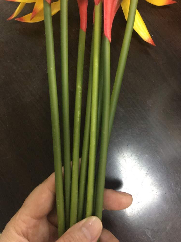 6 Pcs 23″ Yellow Artificial Bird of Paradise Flower Strelitzia Bouquets