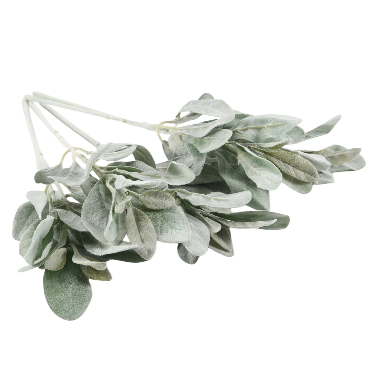 Faux Lambs Ear Stems 5Pcs Flocked Artificial Greenery Solid Fake Ear1814