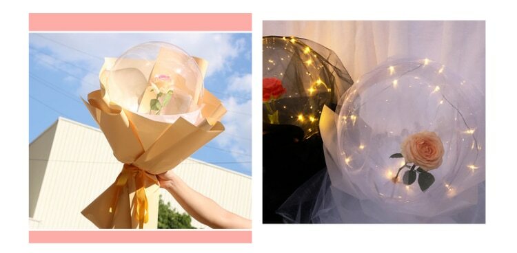 Rosebuc-LED Luminous Balloon Rose Bouquet