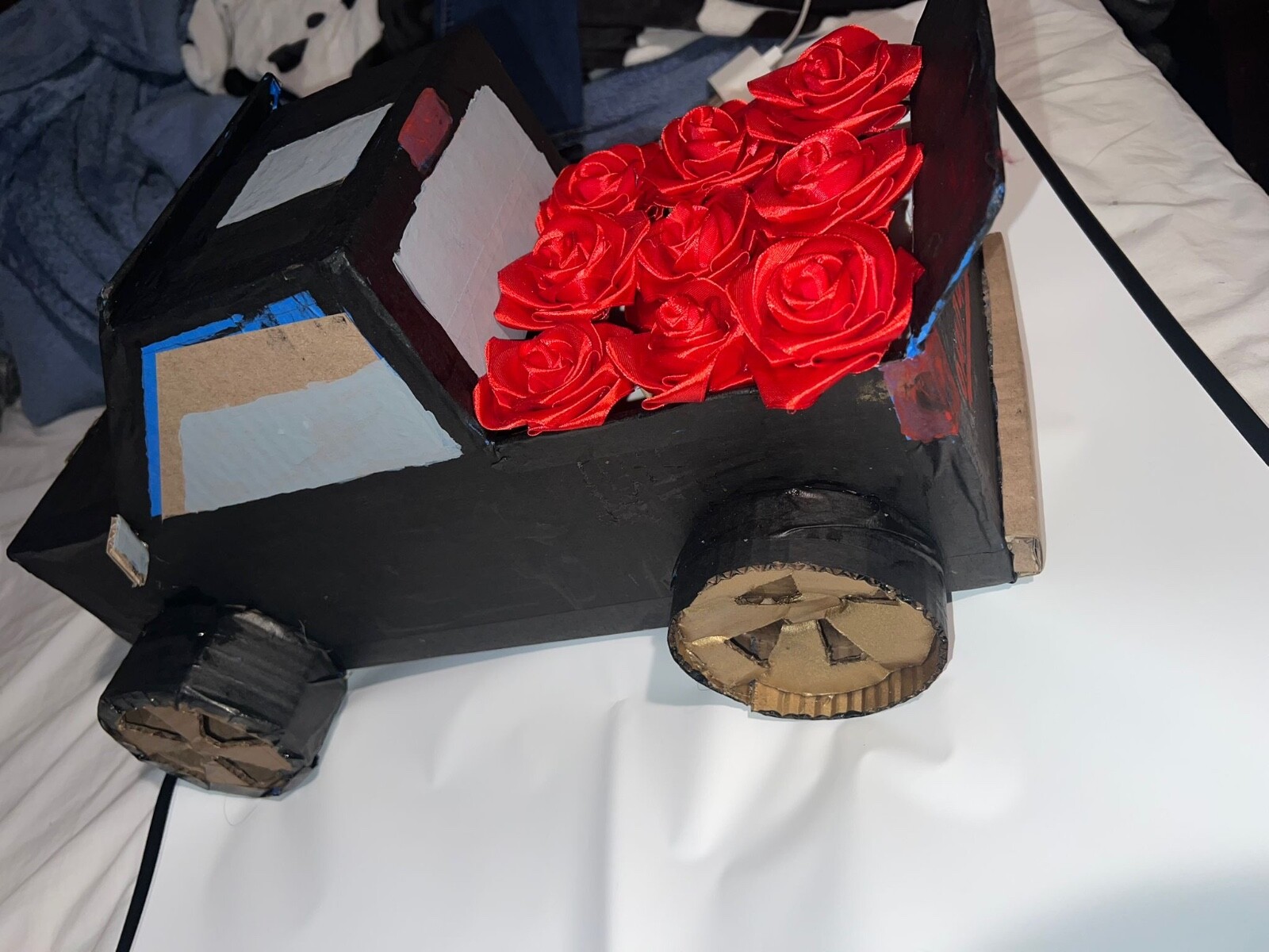 12 Flores Artificiales Rosas De Seda Ramo De Novia Nupcial Falso, Rojo Oscuro