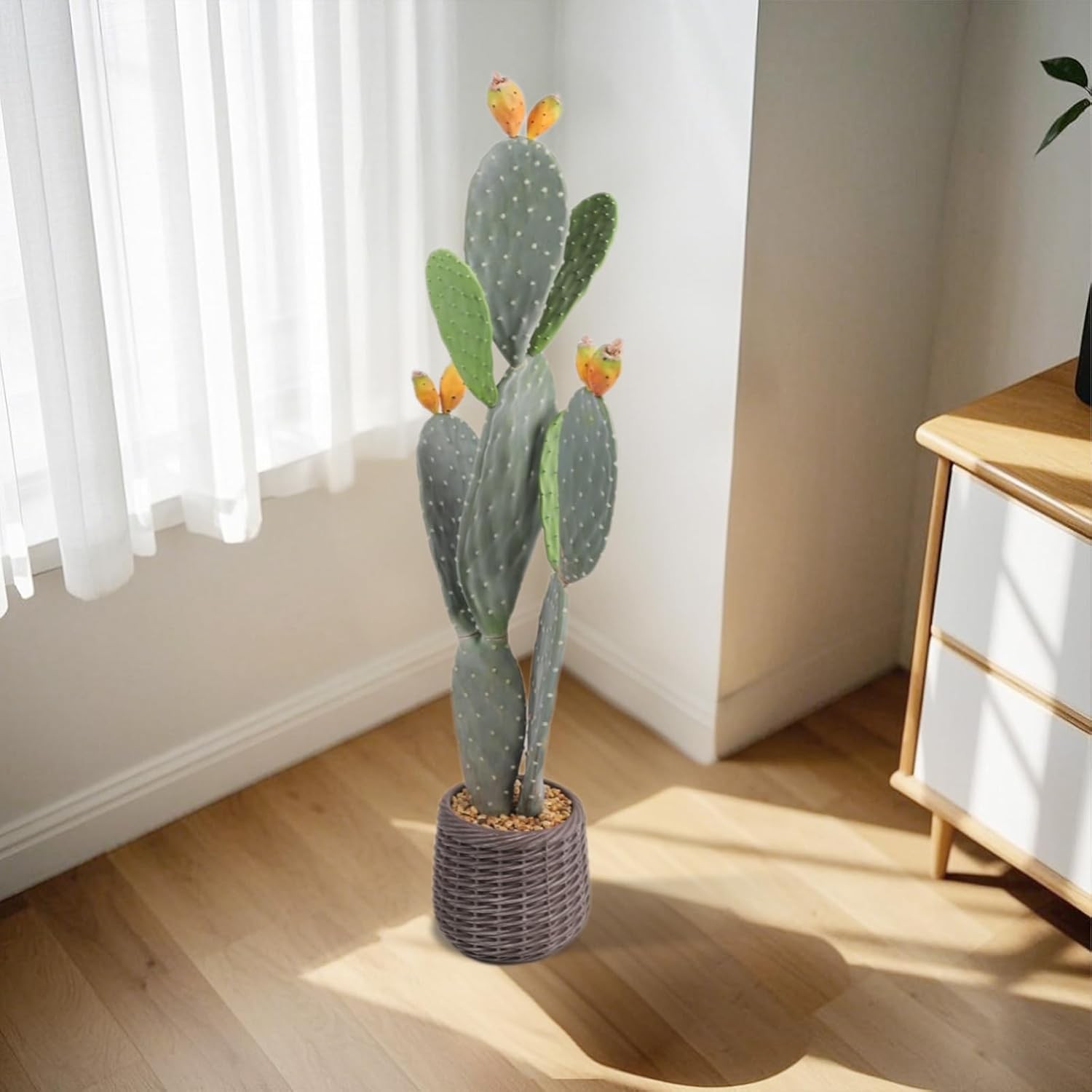 Artificial Cactus Potted Plant 42″ Tall Fake Big Cactus Plant for Indoor Outdoor