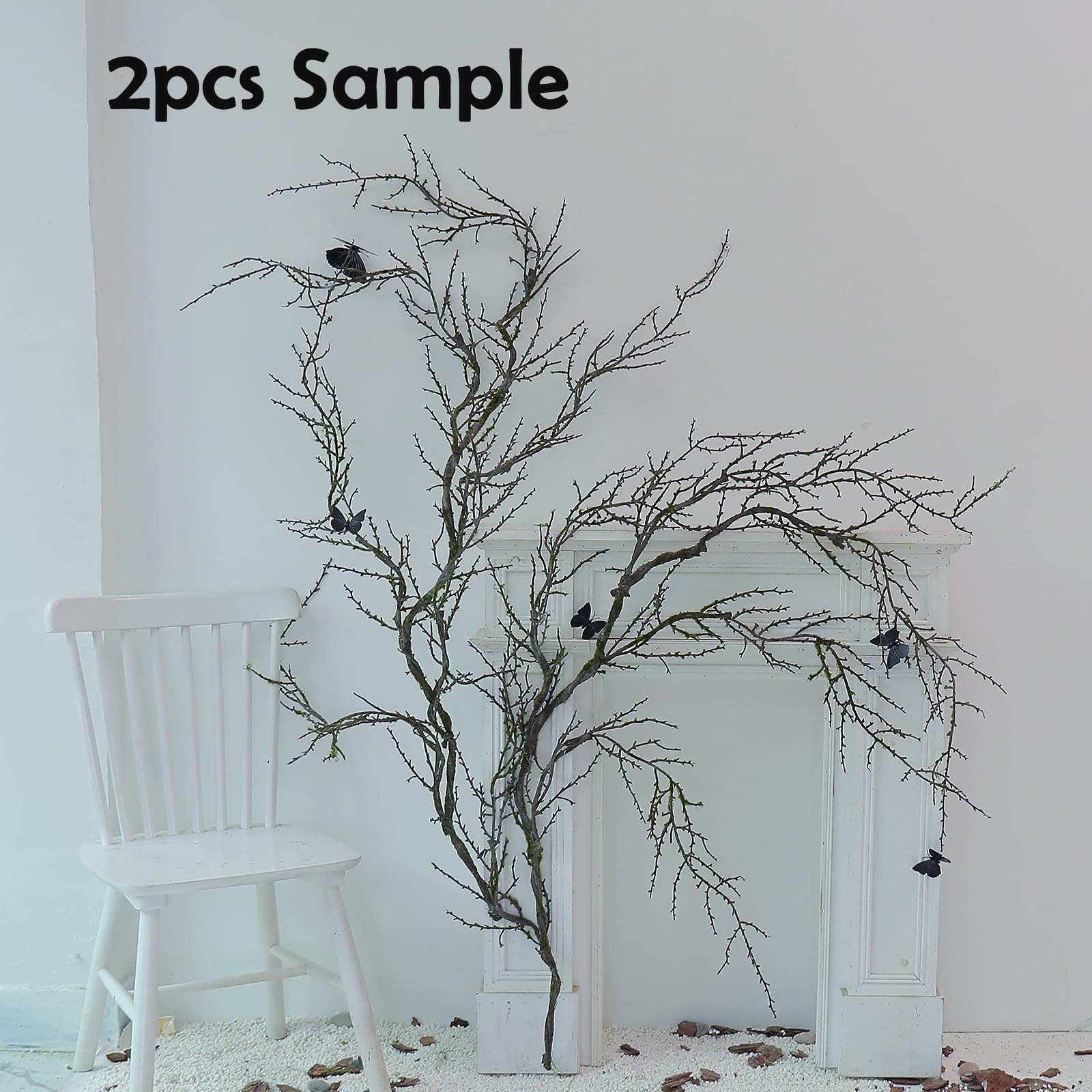 190cm/74.8inch Artificial Creepy Flexible Tree Branches Faux Grape Vines Garl…