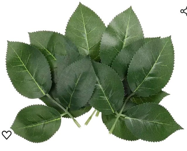 PATIKIL 5.9×5.9 Artificial Green Leaves, 90 Pcs Bulk Greenery Leaves Fake