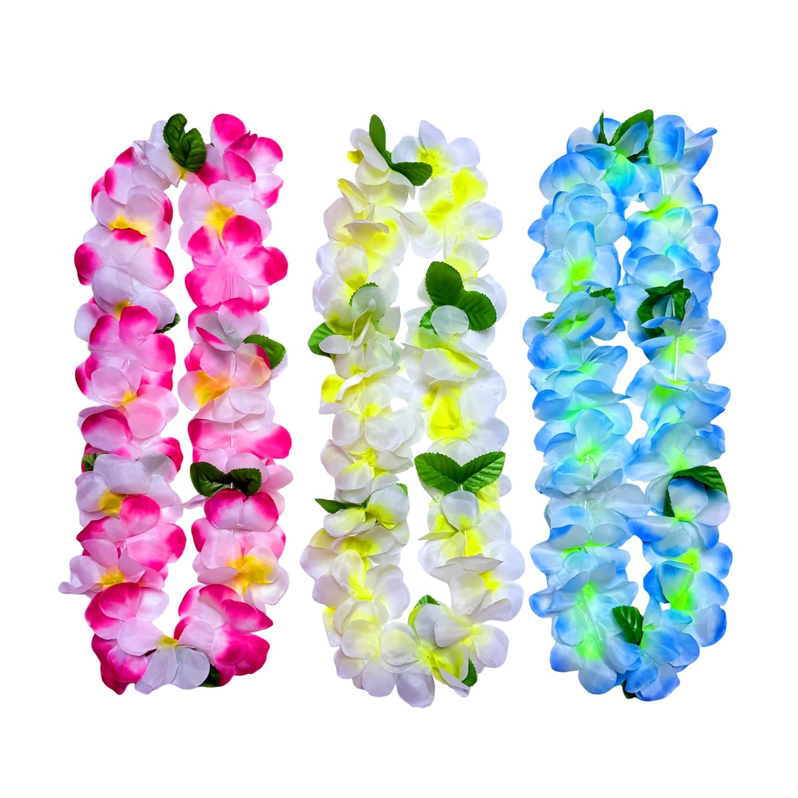6 Counts Hawaiian Leis for Luau Party Supplies, Tropical Flower Lei Decoratio…