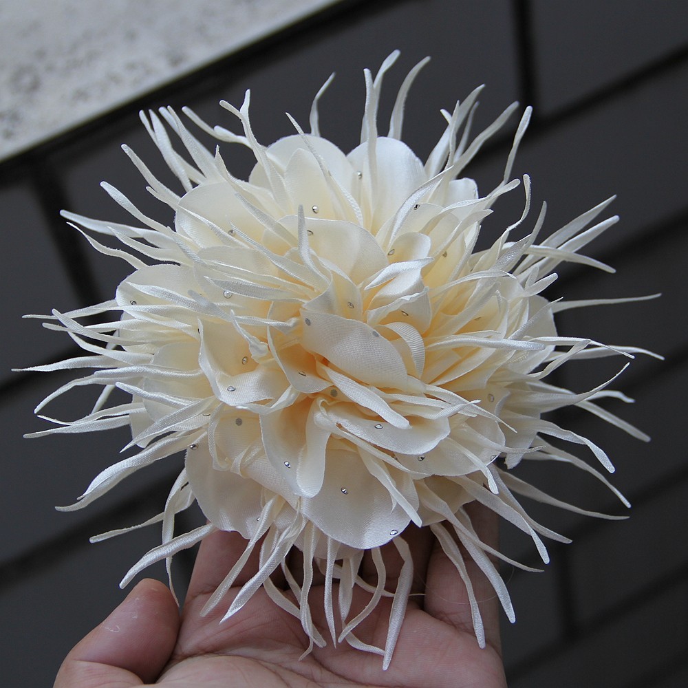 With Beard Edge 15.5CM New Women’s Flower for Brooch Tassel Beads Handmade Craft