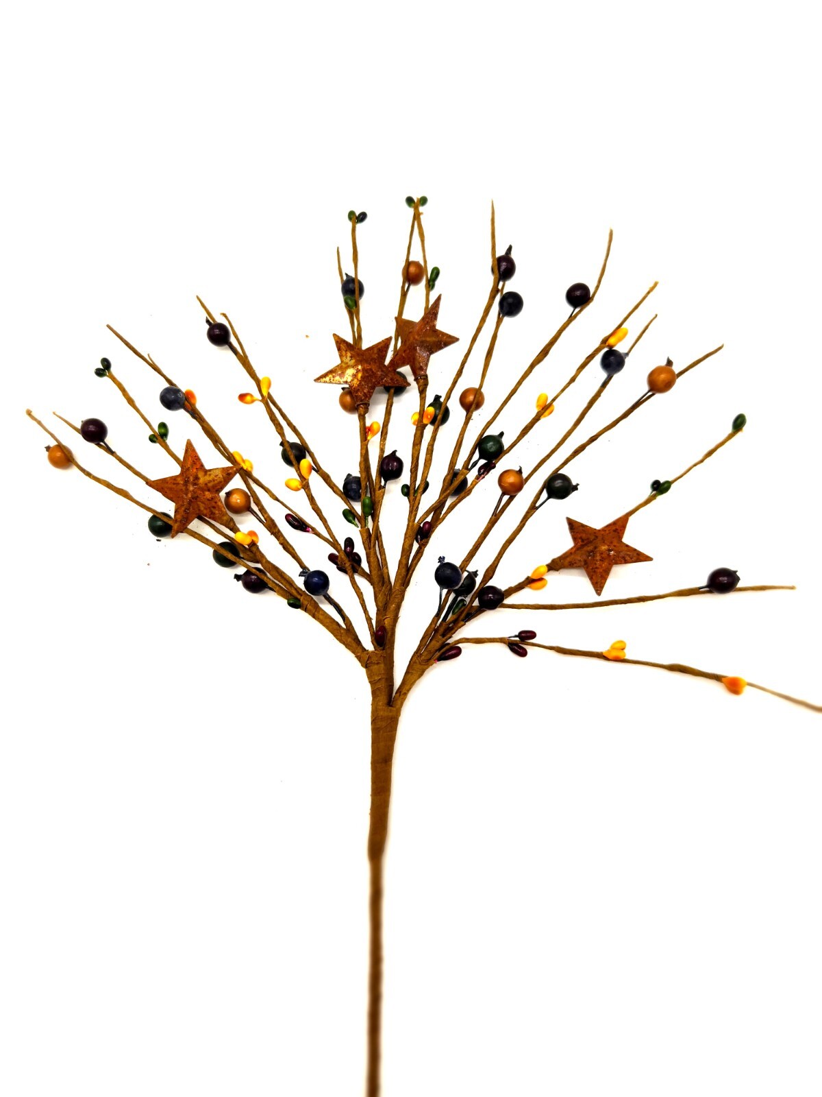 Burgundy Blue Green Mustard Berry Picks Artificial Berries Spray Home Decor N602