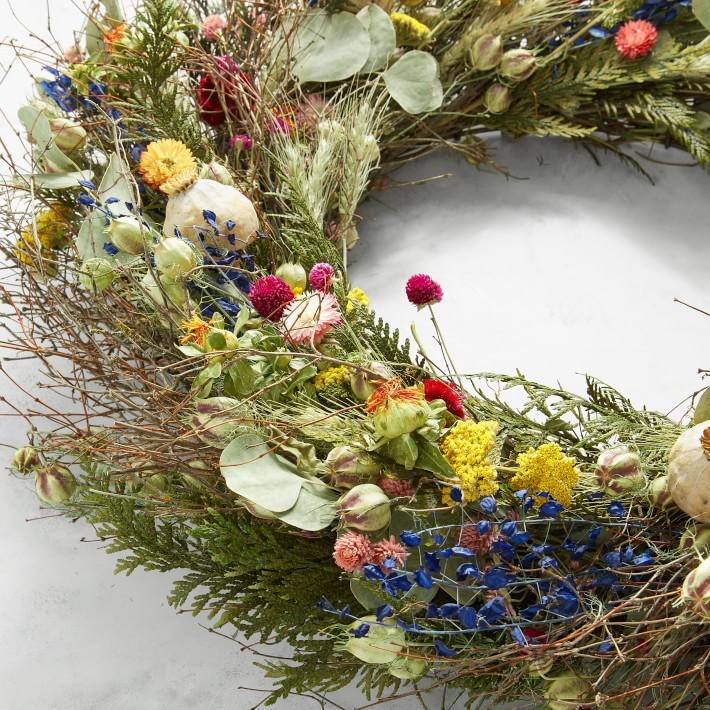 Garden Party Door Wreath-Williams Sonoma|38709
