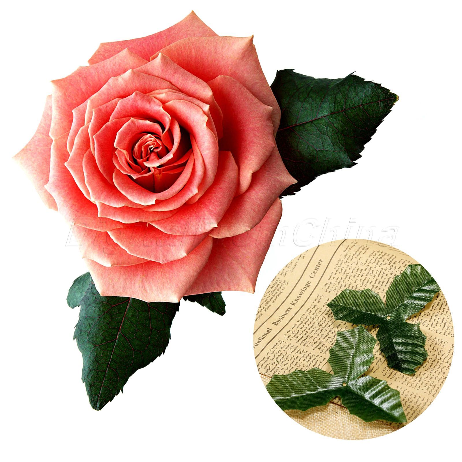 50pcs Silk Artifical Flower Leaves Bouquet Garland Wreath Cap Garden DIY Craft