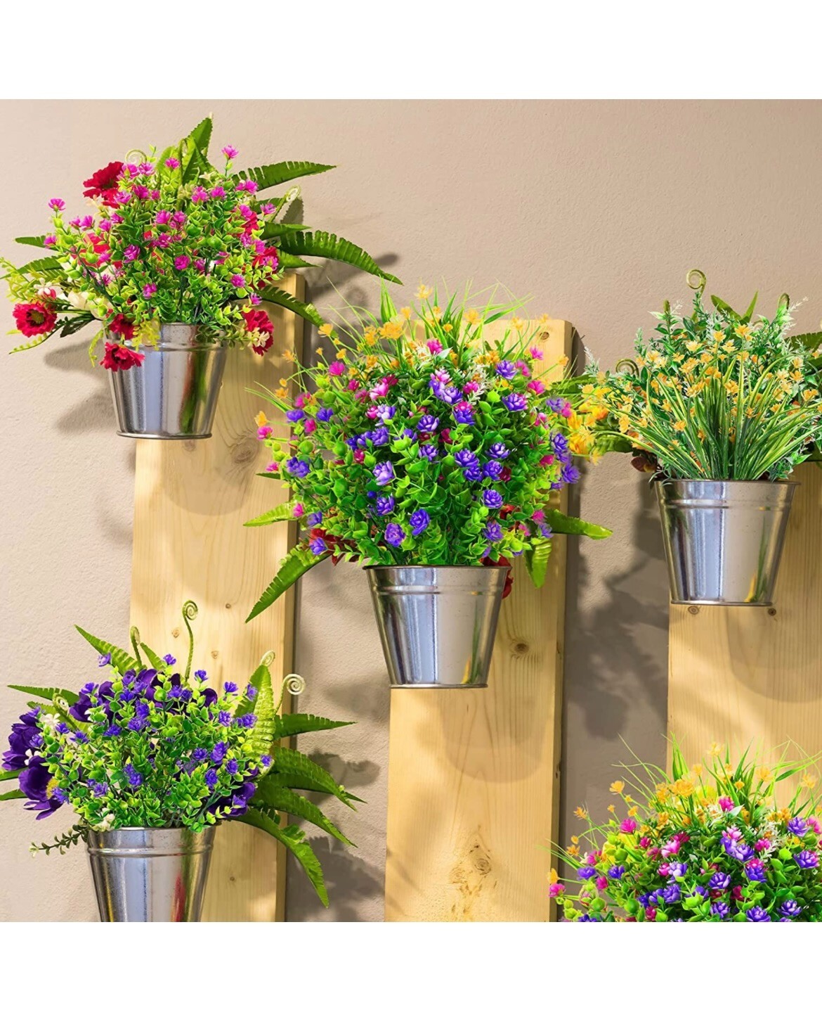 10 Bundles Faux Flowers Outdoors Faux Plants Faux Hanging Plastic Flowers Faux