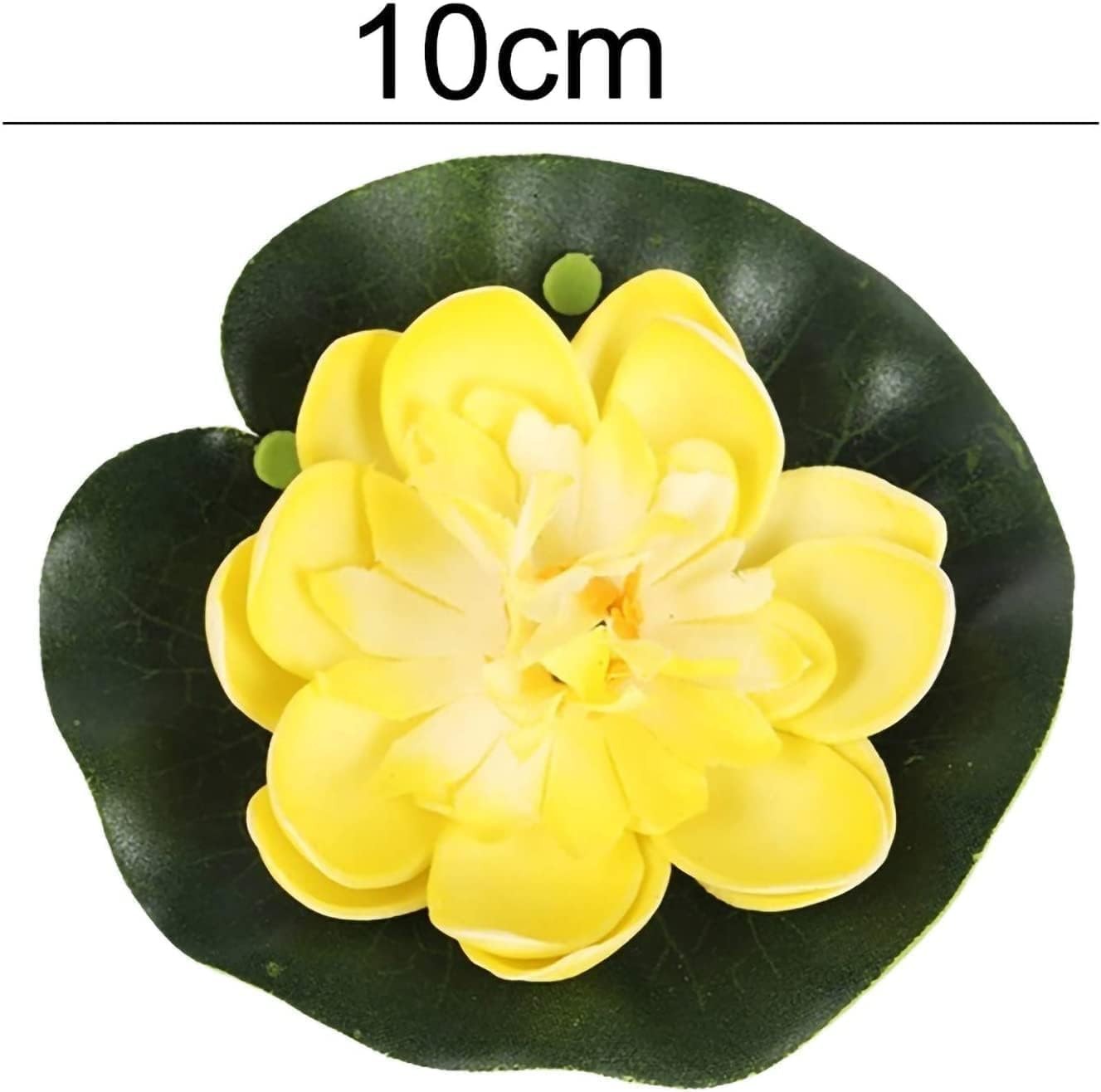 4 Pieces Artificial Floating Lotus Flowers with Lily Pads, Decorative Foam Wa…