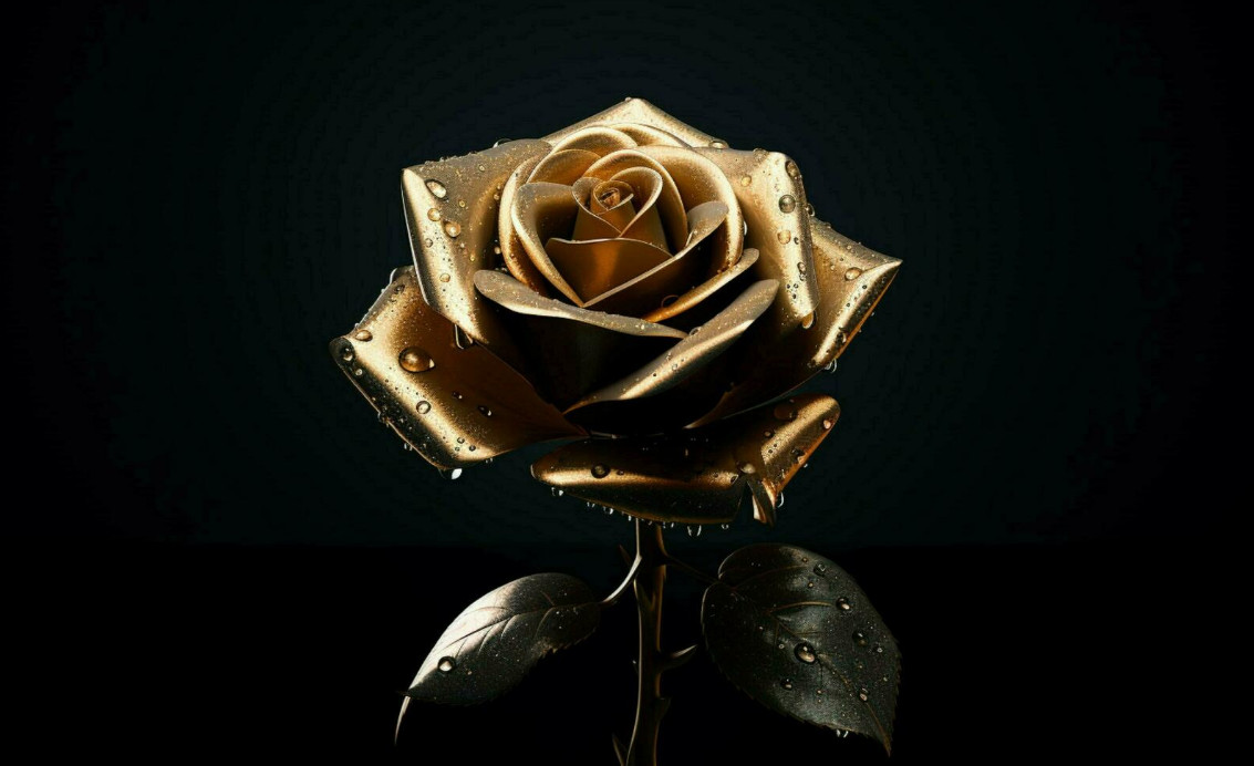 Unbranded 24K Gold Plated 10″ Rose NEW in Factory Package