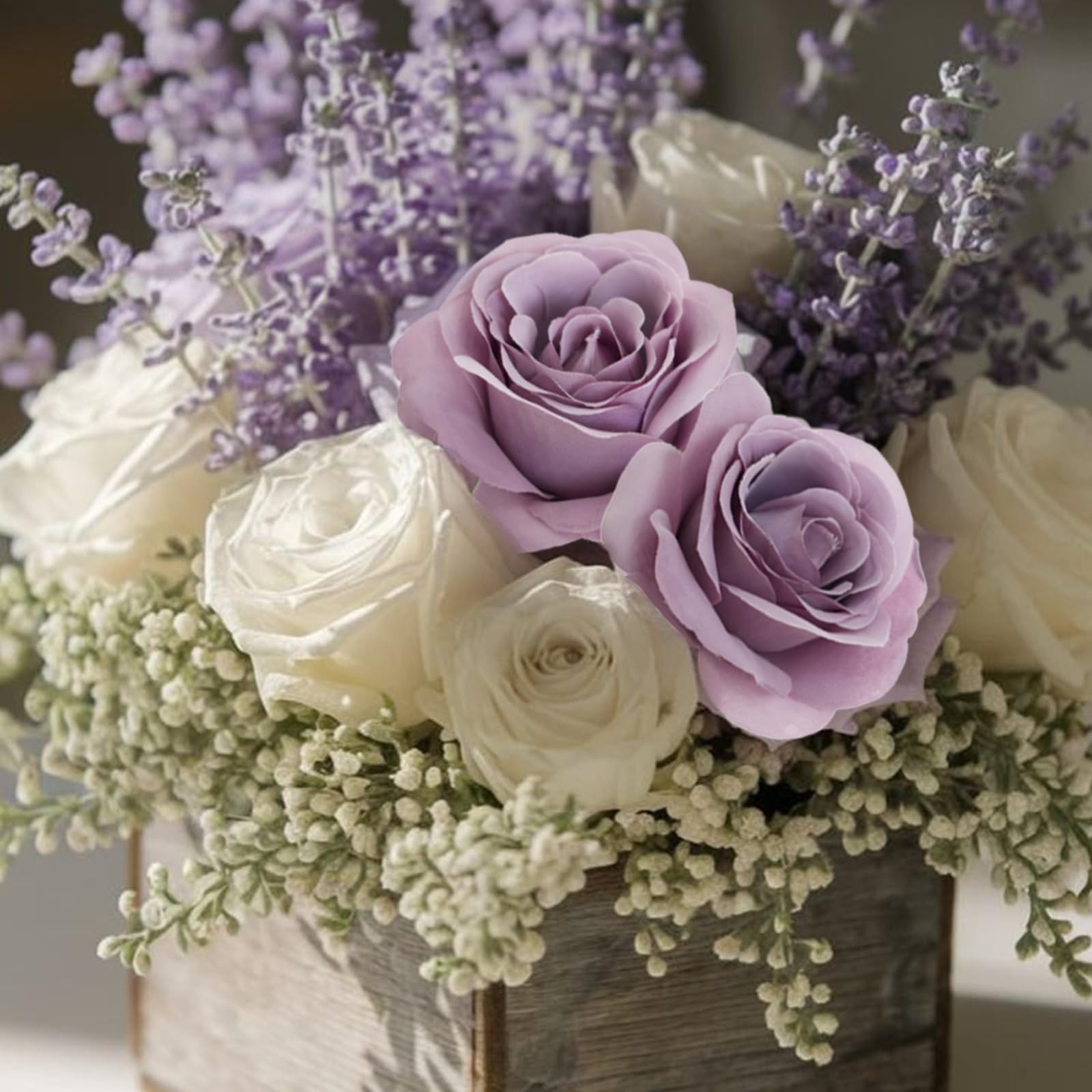 Purple Artificial Flowers 25 Cm Long 12 Pack Silk Roses for Wedding Decor – DIY