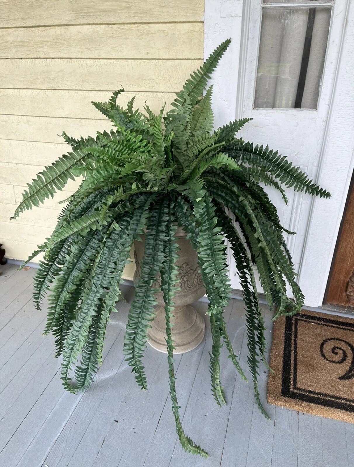 47” Boston Fern Large Artificial Bush Plant w/59 Lvs Home Decor. Retail $114