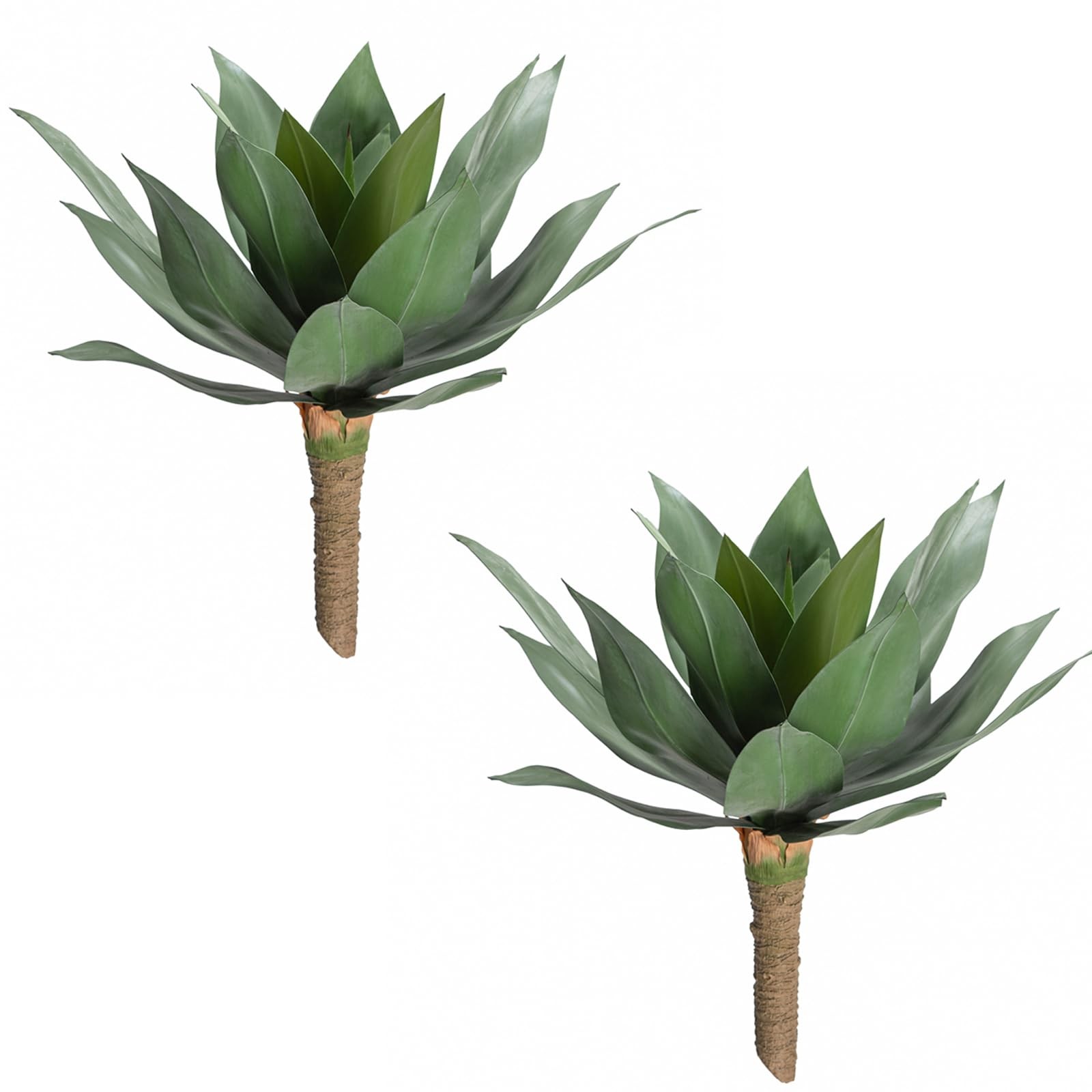2 PCS Artificial Agave Plant UV Resistant Lifelike Indoor Outdoor Decor Green