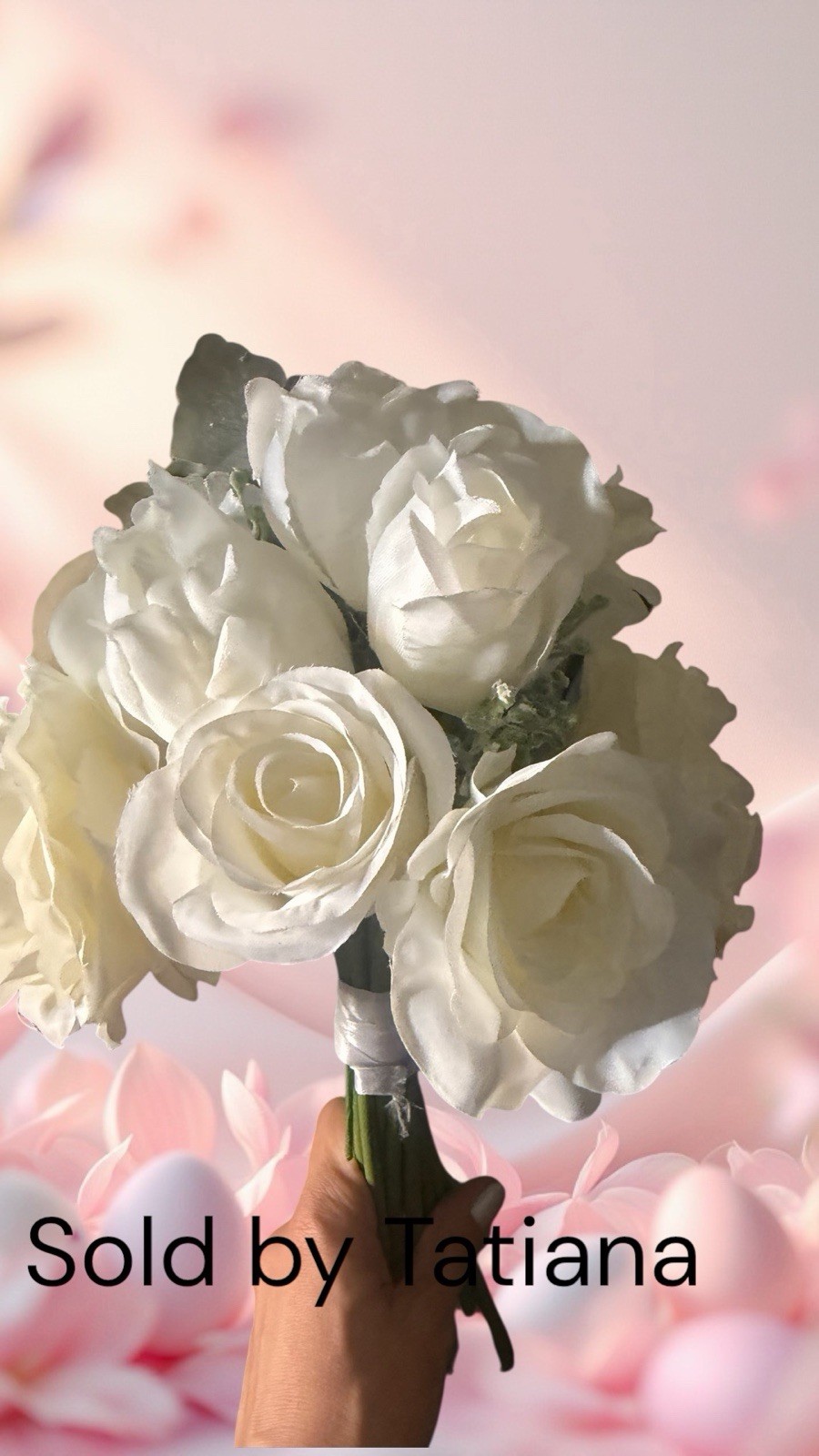Williams Sonoma Artificial Peonies Silk Flowers Faux Peony Bouquet Floral White