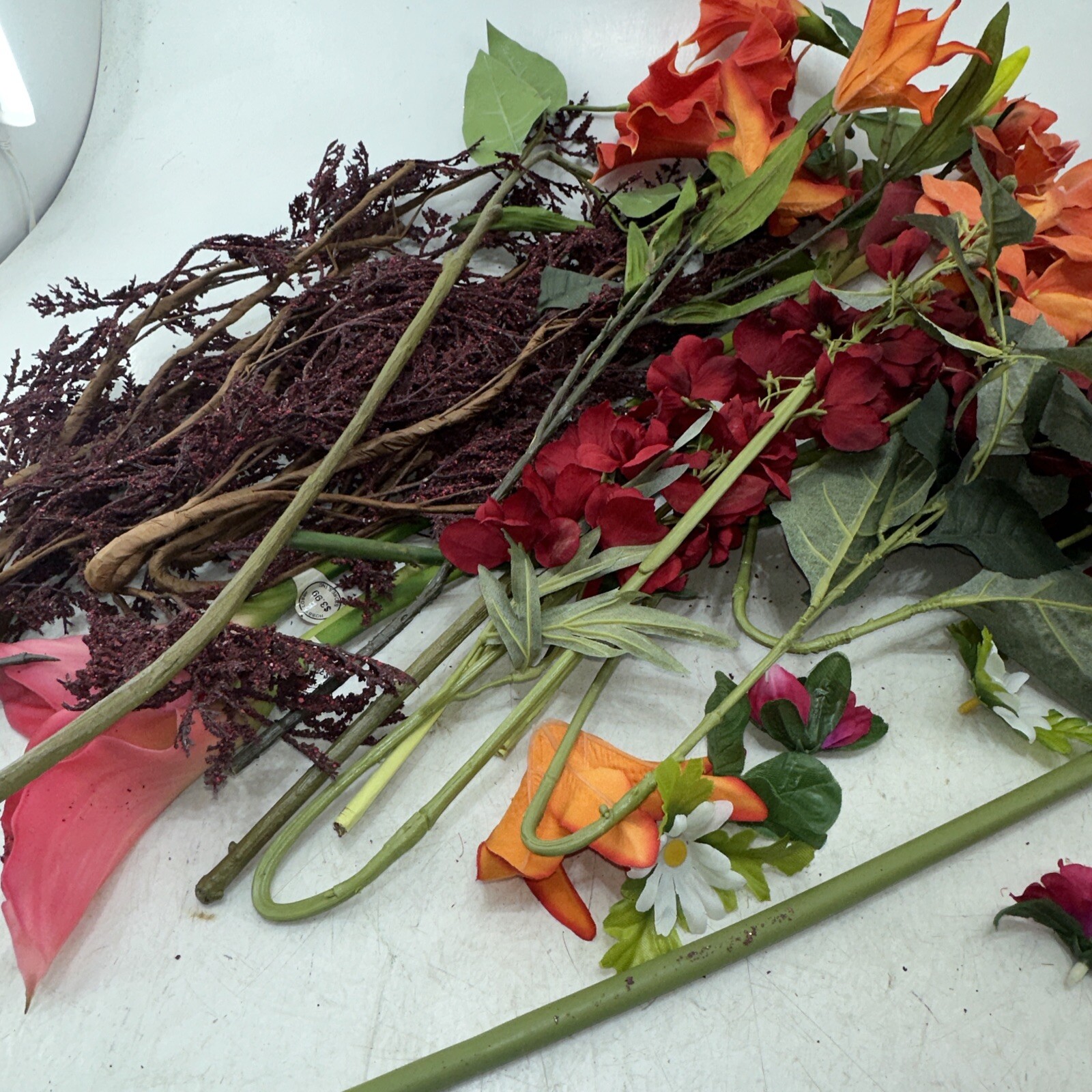 Artificial Flowers Mixed Lot Foliage Leaves Flowers Decor Wedding Party Holiday