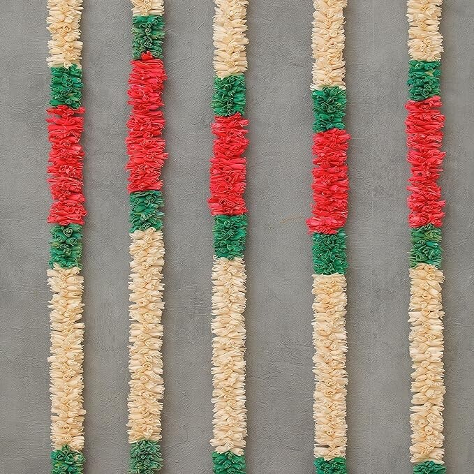 Indian Marigold Garlands Decor Wedding Holi Diwali Rangoli – 3ft (Pack of 1)