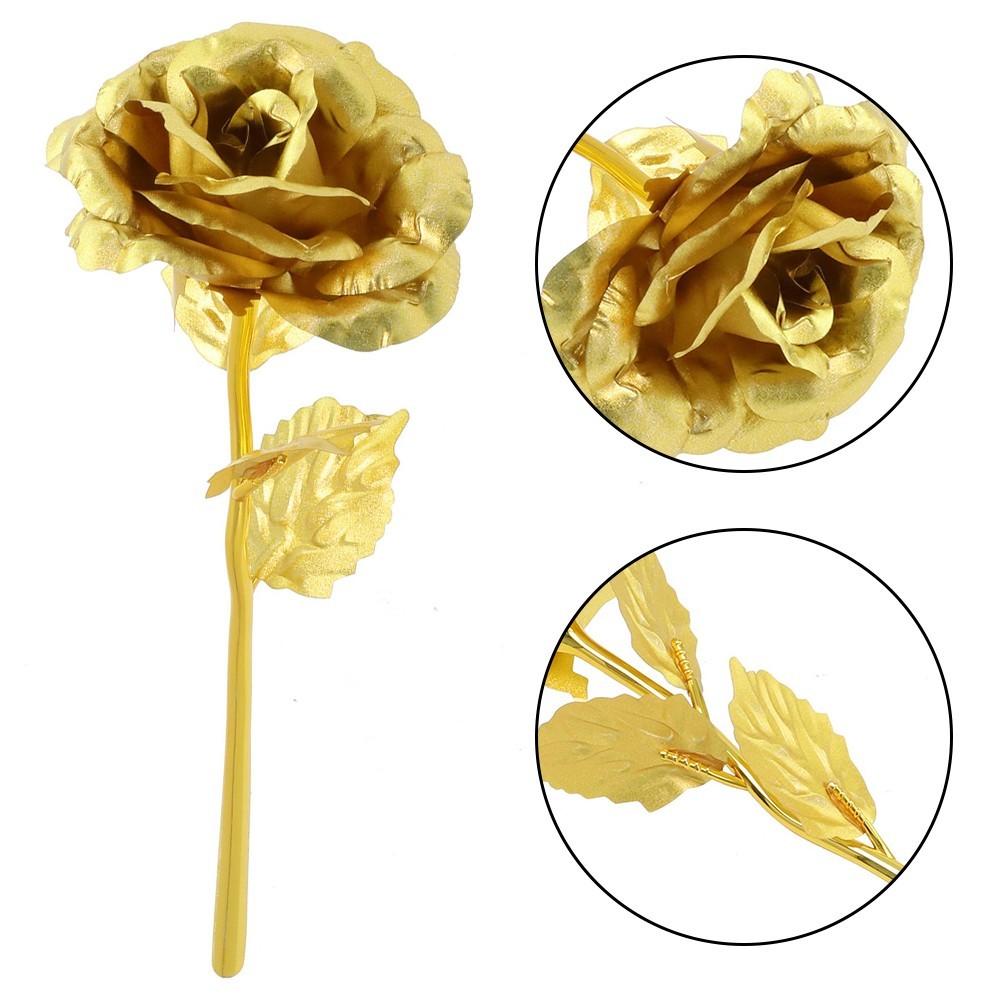 24K Gold Artificial Artificial Flower Foil Mother’s Day for multi Color