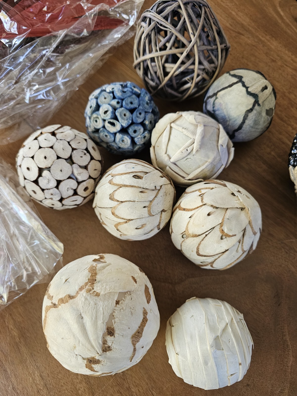 Natural Palm Leaf Branches Organic Orb Vessel Filler Bundle
